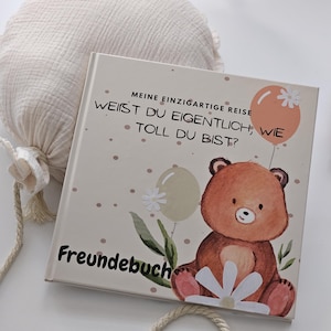 Freundebuch Gänseblümchen, Blumen inkl. Affirmationskarten | Kindergartenfreunde | Schulfreundebuch | Freundschaftsbuch | Tiere|Freundealbum