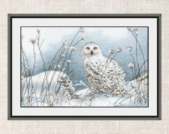 Cross Stitch PDF Pattern Northwind Owl Cross Stitch Pattern Instant PDF download