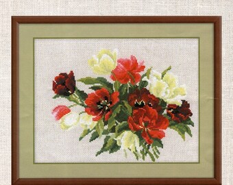 Cross Stitch PDF Pattern Tulips cross stitch pattern PDF Instant Download