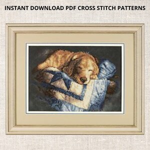 Kreuzstich PDF Muster Snooze Kreuzstichmuster Hund Sofort PDF Download