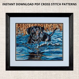 Kreuzstich PDF Muster kaltes Wasser Kreuzstich Muster Hund Sofort PDF Download