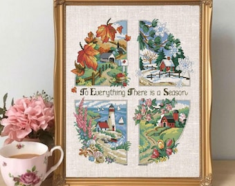 Cross Stitch PDF Pattern As Seasons Change Cross Stitch Pattern  Instant PDF download