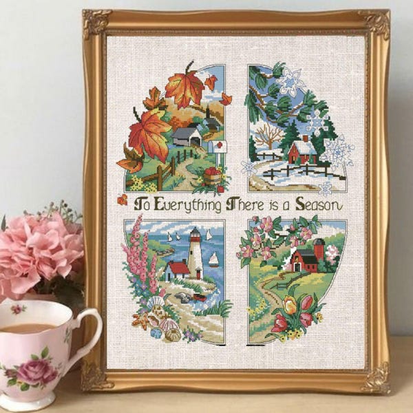 Cross Stitch Pattern 4 Seasons - Etsy