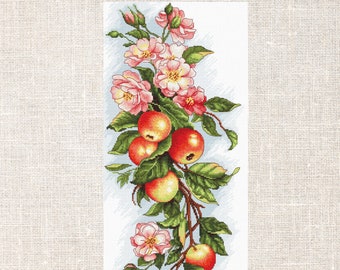 Composition with Apples Cross Stitch Pattern Flowers cross stitch pattern PDF Instant Download