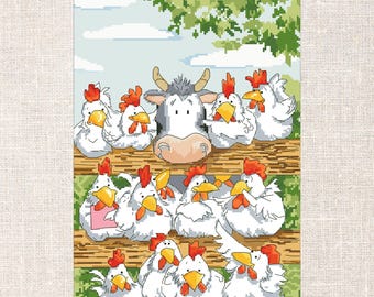 Cross Stitch PDF Pattern Country chorus Cross Stitch Pattern Instant PDF download