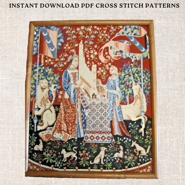 Cluny Tapestries Sense of Hearing | Cross Stitch Pattern | Instant PDF download