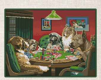 Cross Stitch PDF Pattern The Coolidge Dogs | Cross Stitch Pattern | Instant PDF download