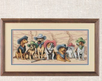 Cross Stitch PDF Pattern Magnificent Seven Cross Stitch Pattern Dog cross stitch Instant PDF download