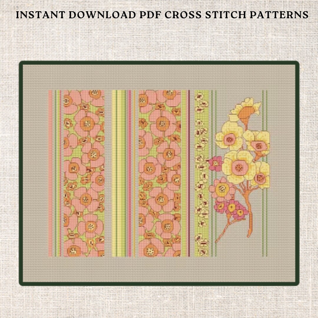 Cross Stitch PDF Pattern Flourishing Summer Flowers Cross Stitch ...