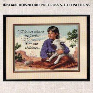 Earth&#39;s Children Cross Stitch PDF Pattern PDF Instant Download