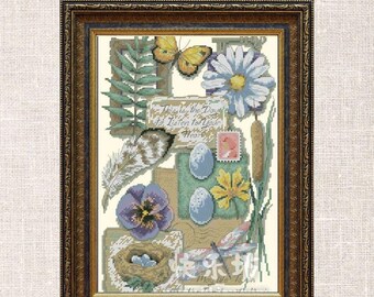 Listen To Your Heart Cross Stitch PDF Pattern Sampler Cross Stitch Pattern PDF Instant Download