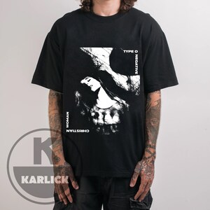 T-shirt Officiel Type O Negative "Angels" - Coupe Classique Coton, Manches Courtes - Merchandising Groupe Rock Gothique