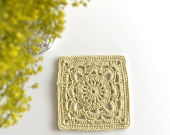 Willow Granny Square Crochet Pattern PDF with Step by Step Picture Tutorial, Summer Crochet Projects, Motif for Blankets, Motif for Bags