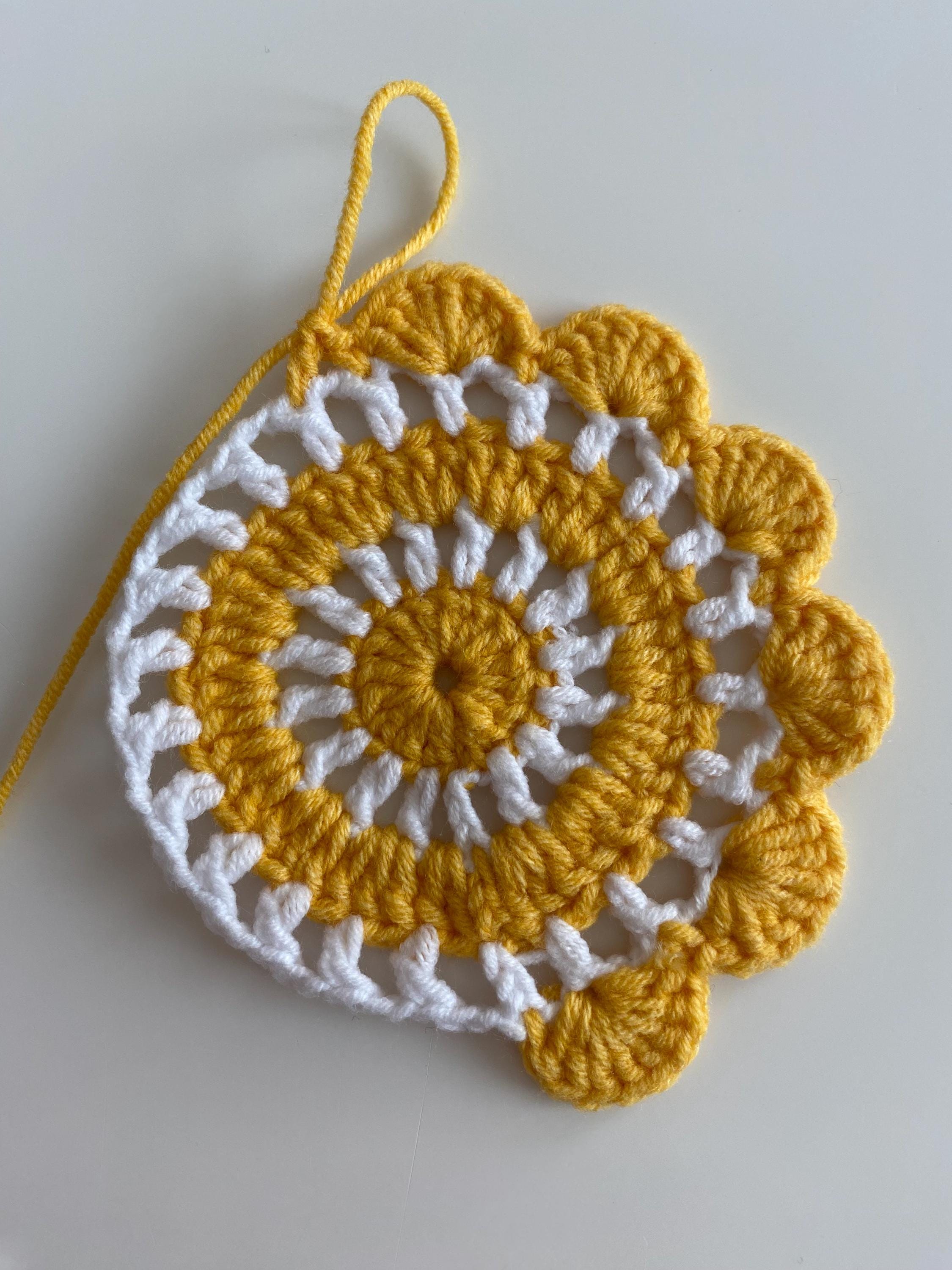 Easy Flower Coaster Pattern PDF With Step by Step Picture Tutorial ...