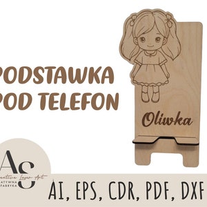Houten telefoonstandaard Baby Girl