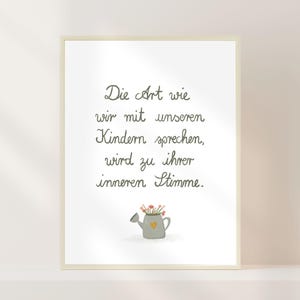 Poster motivazionale per la cameretta del bambino – citazione per i genitori – arte murale per genitori consapevoli – regalo per nascita e battesimo