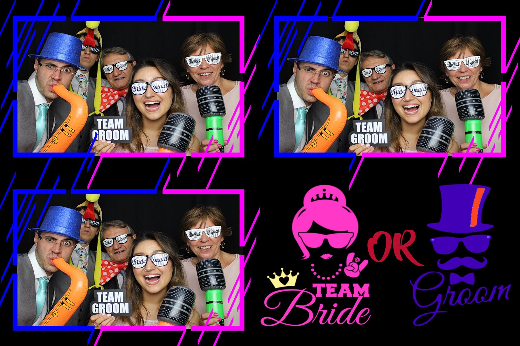 Wedding Photo Booth Template Team Bride or Groom - Etsy