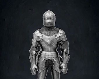 Volledig draagbaar middeleeuws ridderharnaspak-handgemaakt staal cosplaykostuum-verzamelbaar LARP Crusader-pantserset