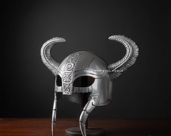 Handmade Aluminum Viking Helmet - Norse Warrior Costume, Cosplay Armor