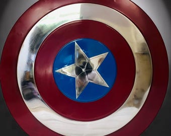 Escudo metálico del Capitán América: réplica de los Vengadores de 56 cm/61 cm, accesorio para cosplay