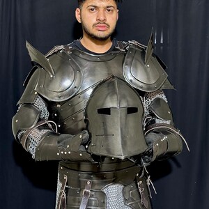 Barbuta Rüstung - Komplettes Set - Ritter für Cosplay LARP Reenactment & Display Bild 13