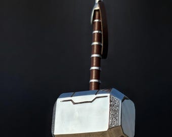 Aluminium Thorshammer Replik: Mjölnir mit Ledergriff, Cosplay Requisite