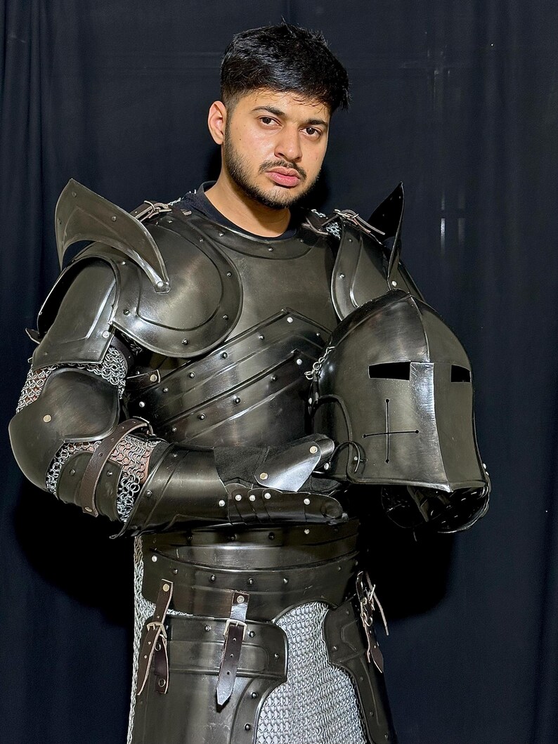 Barbuta Rüstung - Komplettes Set - Ritter für Cosplay LARP Reenactment & Display Bild 16