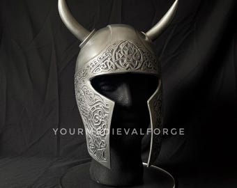 手作りバイキング角兜｜北欧コスプレアーマー、LARP