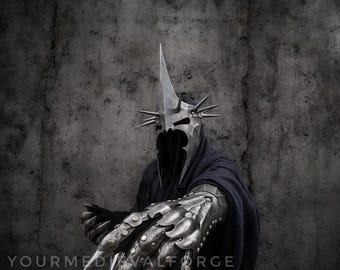 Handmade Nazgul Armor Set | Witch King Helmet & Gauntlets Cosplay