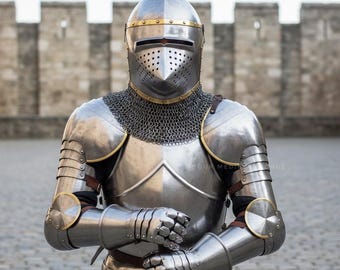 Full Steel Medieval Knight Armor Set | Wearable LARP Cosplay Renaissance Costume