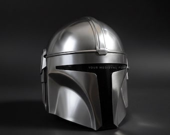 Casco mandaloriano Beskar / Casco de cosplay de Star Wars / Accesorio de armadura mandaloriana / Casco de exhibición de coleccionista / Equipo de cosplay hecho a mano