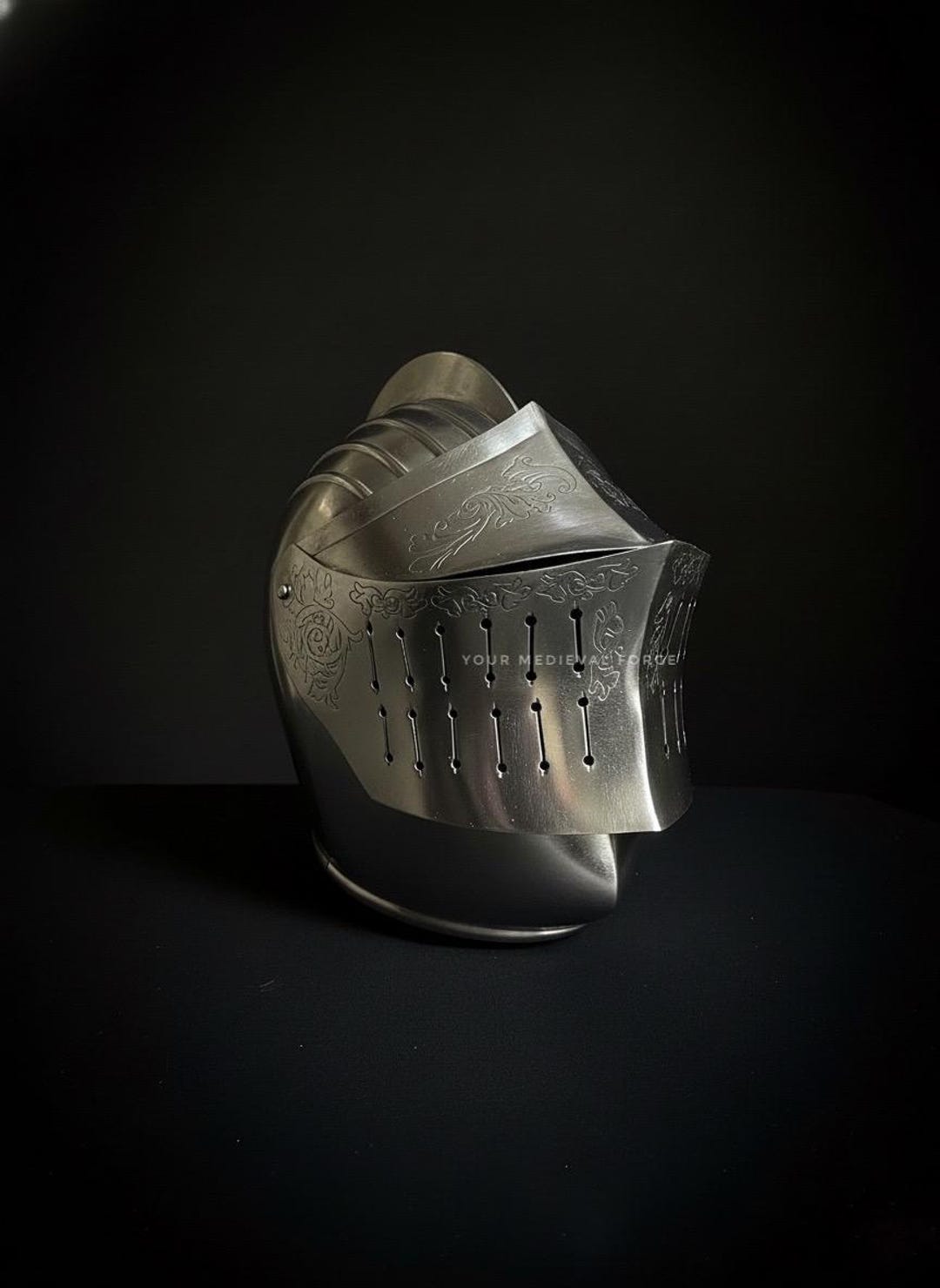 Hand Engraved Knight Helmet | 18 Gauge Steel, Wearable Armor - Etsy Australia