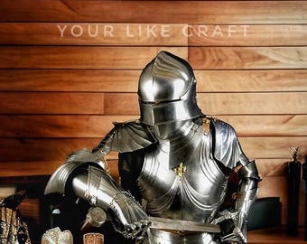 Gothic Medieval Half Armor Suit: Steel Knight Cosplay - Custom Fit