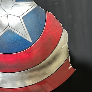 Replica Captain America Broken Shield – door strijd beschadigde metalen rekwisieten voor cosplay, display afbeelding 15