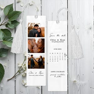 10+ Personalized Bookmarks in Bulk – Photo Wedding Favor - Bookmarks with Tassel – Custom Guest Keepsakes - Anniversary Favors