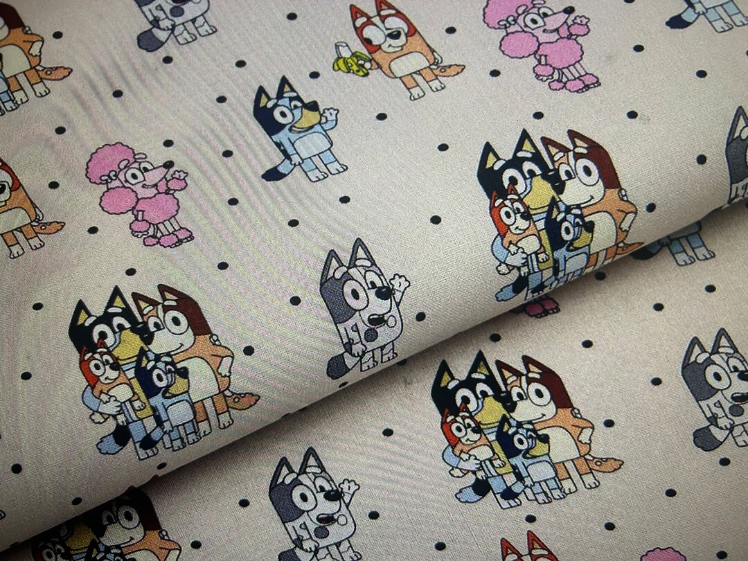 Bluey Fabric Bluey Dog Fabric Pure Cotton Fabric Anime Cartoon Cotton