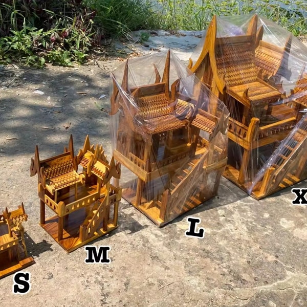 Thai Authentic Teak Spirit Houses – Guardian Shrines for Southeast Asian Blessings
