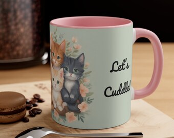 Cat Mug | Let's Cuddle! Mug | 11oz | Personalized Gift | Cat Lovers