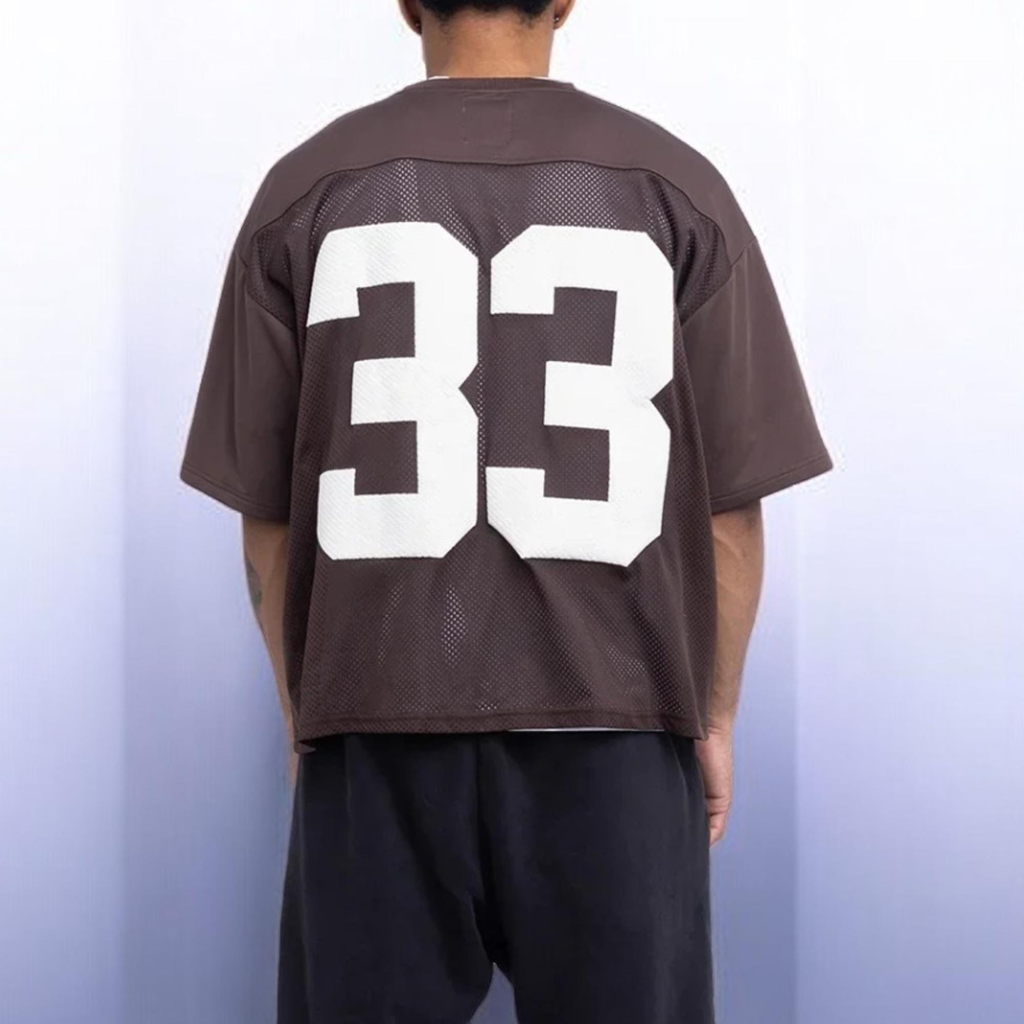 Y2K Number 33 Jersey - Retro Hip Hop Streetwear, Oversized Tee for