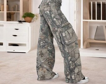 Pantalon cargo camouflage vintage coupe decontractee ajustable moyen Etsy France