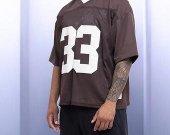 Y2K Number 33 Jersey - Retro Hip Hop Streetwear, Oversized Tee for