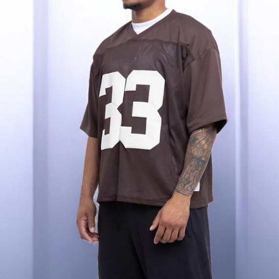 Y2K Number 33 Jersey - Retro Hip Hop Streetwear, Oversized
