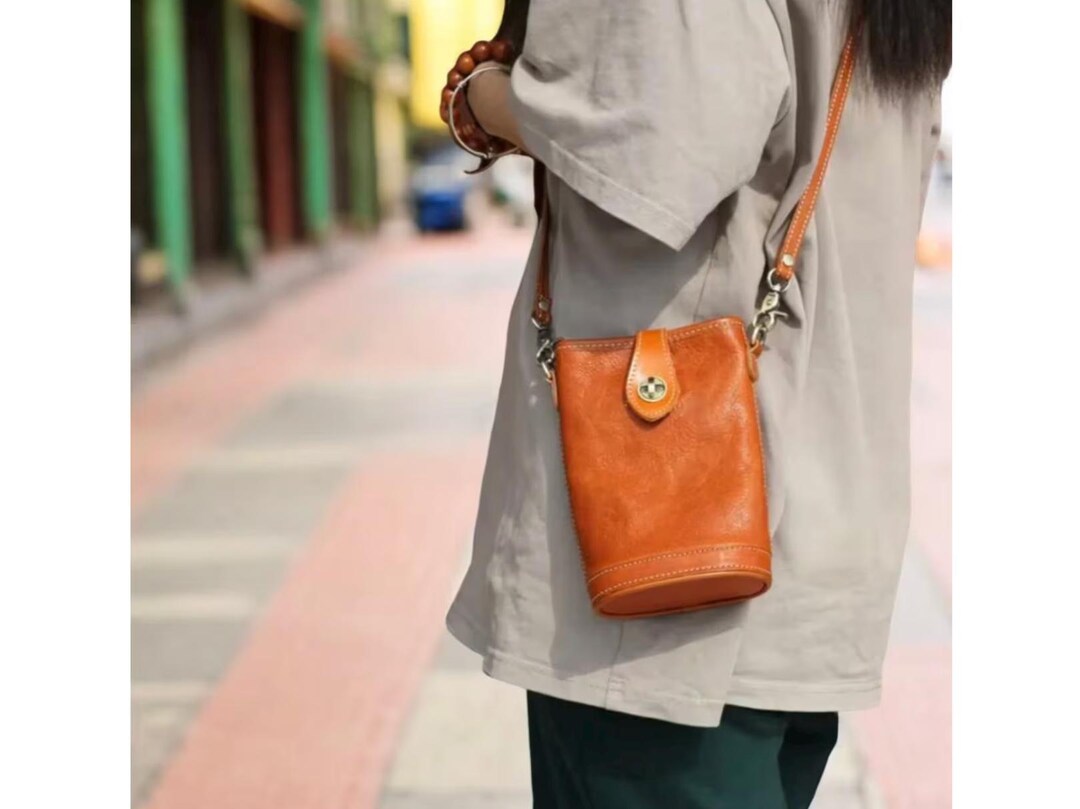 Leather Diagonal Bag For Mobile Phone Shoulder Bags Women