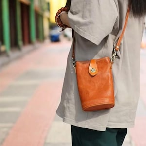 Frauen Leder Crossbody Handy Taschen Kleine Umhängetaschen Lady Handtasche Handy Tasche Beutel verstellbaren Riemen Geldbörse Brieftasche Geschenk für Sie