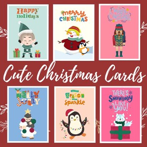 Cute Christmas Card Bundle Printable