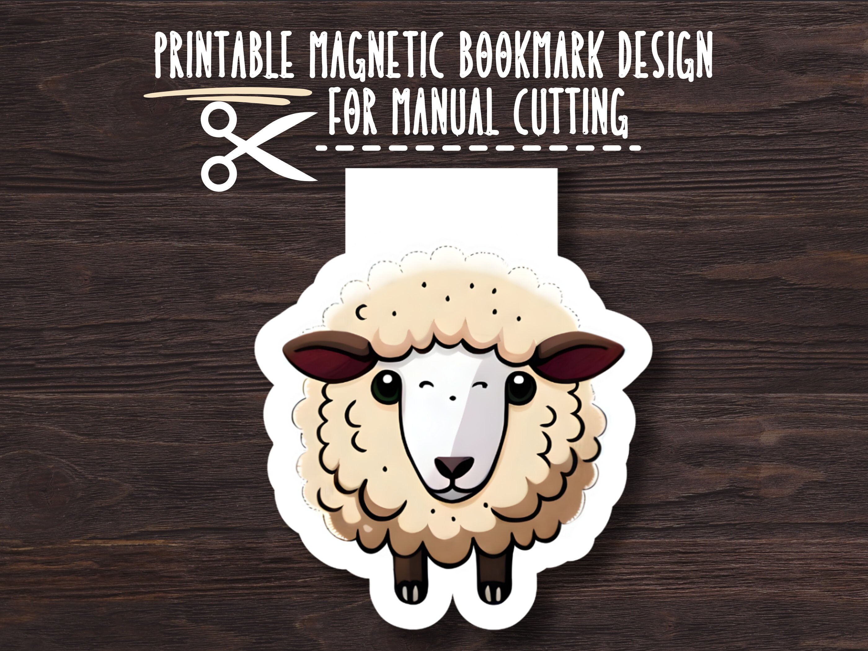 Printable Sheep Magnetic Bookmark With Greeting Card Handmade Gift Idea ...
