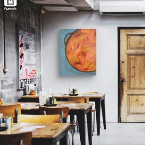 A4 Unframed Print współczesne danie Paella część mojej serii Tapas. Oryginał z pracy z palety olejnej na płótnie. Sprawdź wszystkie 3 w sklepie!