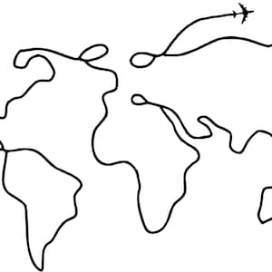 World Map PNG, Travel PNG, Shirt Print, Png Sublimation, Png Digital Download