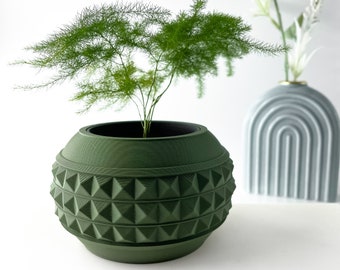 Indoor Planter Pot with Drainage | Unique Geometric 3D Printed | Planter Pot  | Plant Pot | Flower Pot | The Dorvin Planter