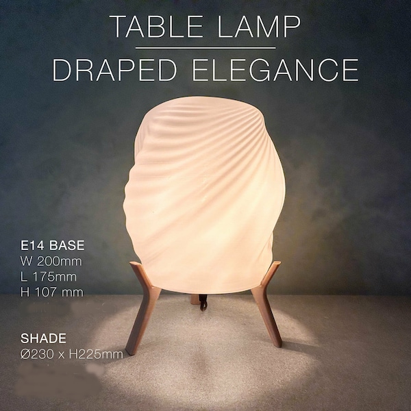 DRAPED ELEGANCE | Bedroom Lamp | Table Lamp | LED